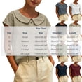 thumbnail image 3 of GUACER Short Sleeve Linen Cotton Tops for Women Peter Pan Collar Casual Button Placket Blouses Summer Shirts, 3 of 9