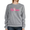 Believe Breast Cancer Sweatshirt Grey Crewneck Pullover Gift Idea