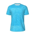 thumbnail image 5 of Wukai Sky Blue Glitter Print Men's Short-Sleeved Mesh T-Shirt,Quick-Dry Short Sleeve Workout T-Shirt-Small, 5 of 8