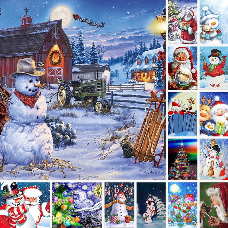 5D Full Drill Christmas Gift Diamond Painting Cross Craft Stitch Embroidery Xmas