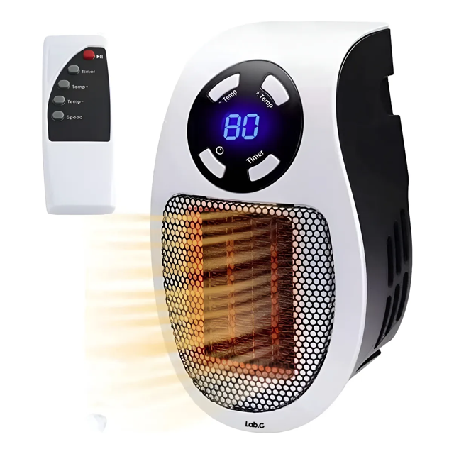 Mini Calentador Portátil Para Oficina Ventilador Personal Lab.G, Blanco Negro