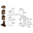 thumbnail image 7 of CRL 0P34LHDU Dark Bronze Offset Left Hand Pivot Set Flush with Frame Face, 7 of 7