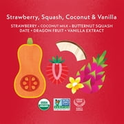 Once Upon a Farm Organic Refrigerated Baby Food Fruit & Veggie Blend Strawberry, Squash, Coconut & Vanilla, 3.2oz Pouch