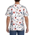 thumbnail image 2 of Naloa Tulips Flowers Men's T-Shirt Sport T-shirt Men's Basic Tee Casual Men's Shirt, Round Neck, Short Sleeves - 3X-Large, 2 of 5