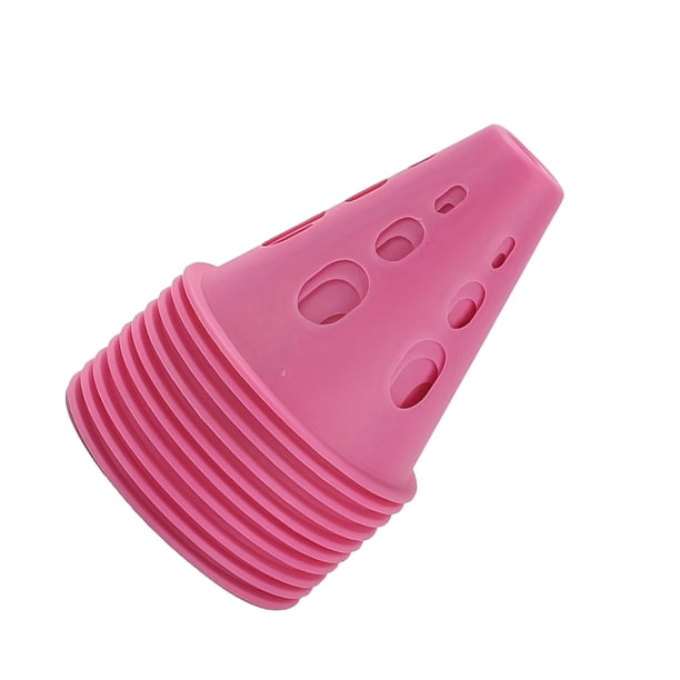 Toystoory Solución de control de tráfico de cono de carretera de entrenamiento de marcado de 10 piezas para entrenamiento de fútbol y marcado Ropa Deportiva, Zapatos rosa