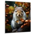 thumbnail image 2 of Designart "White Animal Brown Squirrel I" Animals Squirrel Metal Wall Art Prints, 2 of 5