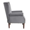 thumbnail image 4 of Pemberly Row Velvet Accent Chair in Dark Gray, 4 of 8