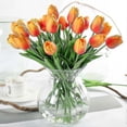 thumbnail image 4 of 20 real touch artificial tulip flowers, fake tulip wedding bouquets, 4 of 5