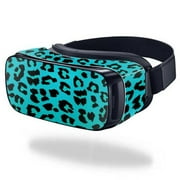 MightySkins SAGEVR-Teal Leopard Skin for Samsung Gear VR Original Cover Wrap Sticker - Teal Leopard