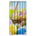 thumbnail image 1 of Cortina de ducha ABPHQTO Happy Easter poliéster impermeable 90x180 cm, 1 of 1