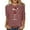 Wine, variant on Funny Christmas T-Shirts For Women Casual Fashionable Red Wine Glass Print Round Neck 3/4 Sleeve Xmas Gift Clothes