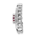 thumbnail image 2 of 14K White Gold Charm Pendant Ruby Round Red Diamond, 2 of 4