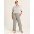 thumbnail image 2 of Joyspun Women’s Sleepwear Long Knit Pajama Pants, 29'' Inseam, Sizes S-3X, 2 of 6