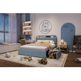 thumbnail image 2 of Multiple Sizes Platform Bed Frame with Storage Headboard, Faux Fur Upholstery, 2 Rolling Drawers & Sturdy Wood Slats | No Box Spring Needed, Noise Free, 2 of 6