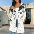 thumbnail image 2 of Idoravan Cardigans for Women Trendy Spring Women's Jacket Daily Holiday Workout Crop Cardigan Open Frant Coat Casual Long Sleeve Floral Print Top Black S, 2 of 7