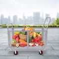 thumbnail image 5 of Cold-Rolled Steel 94 * 100 * 60cm Folding Trolley With Detachable Mesh Surface 440Lbs Load-Bearing Flatbed, 5 of 12