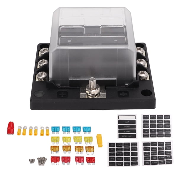Bloque de fusibles de 1 vía, portafusibles universal, portafusibles eléctricos, caja de fusibles con rendimiento finamente ajustado