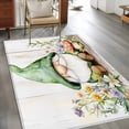 thumbnail image 2 of Spring Green Gnome Area Rugs 3x5 ft Mushroom Flowers Plant Wood Grain Washable Rug Non Slip Indoor Carpet Absorbent Floor Mat for Living Room Bedroom Dining Room, 2 of 9