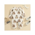 thumbnail image 2 of Seyurigaoka Unisex Babys Bear Print Jumpsuit, Toddler Casual Long Sleeve Round Neck Romper, 2 of 9