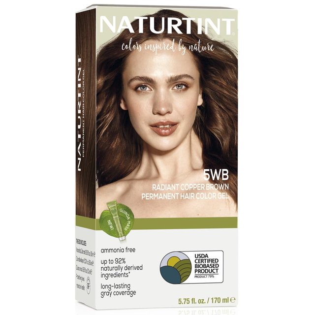 Color de cabello Naturtint 5WB Radiant Copper Brown, paquete de 1 paquete