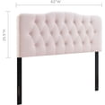 thumbnail image 2 of Ergode Annabel Queen Diamond Tufted Performance Velvet Headboard - Pink, 2 of 5