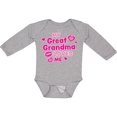 thumbnail image 3 of Inktastic Valentine's Day My Great Grandma Loves Me Hearts and Lips Boys or Girls Long Sleeve Baby Bodysuit, 3 of 5
