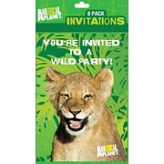 Primary Colors Animal Planet Invitations, 8 Cards and Envelopes (870)