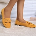 thumbnail image 4 of Miluxas Loafers for Women Slip On Flats Shoes Non Slip Work Shoes Comfort Soft Business Casual Walking Womens Loafers Yellow 8.5(41), 4 of 4