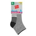 thumbnail image 3 of Hanes  Ankle Socks 6-Pairs Comfort Fit Women's X-Temp Arch Support Wicking Cushioned, 3 of 4