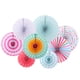 thumbnail image 1 of KAKOWELY 8 abanicos de papel colgantes para bodas, fiestas, decoración (colores surtidos), 1 of 4