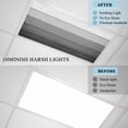 thumbnail image 4 of Black Grey Ombre Fluorescent Light Covers, Farmhouse Vintage Wooden Striped Magnetic Light Covers for Ceiling Lights, Fluorescent Ceiling Shade Filters for Classroom Bedroom Office 4x2Ft x 1PCS, 4 of 8