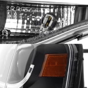 AKKON - For Ford Expedition Black Bezel Latest LED Daylight Tube Design Projector Headlights Front Lamps Pair