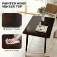 thumbnail image 7 of Mid-Century Modern Dark Mahogany Dining Table - Rubberwood & MDF, 47.2" L x 29.5" W, Seats 4, Durable & Stylish for Dining Room, Kitchen, 7 of 7