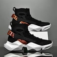 thumbnail image 2 of High-Top Shoes for Men, Breathable Knitted Sock Shoes for Autumn, Stylish Street Warrior Thick-Soled Shoes That Increase Height, Lightweight Designer Sneakers Suitable for Both Boys And Adults, 2 of 9