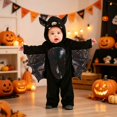 thumbnail image 2 of YunPes Newborn Baby Halloween Onesie Vampire Bat Winged Hooded Jumpsuit Cute Funny One-Piece Dress Up Carnival Birthday Party Wear, 2 of 8