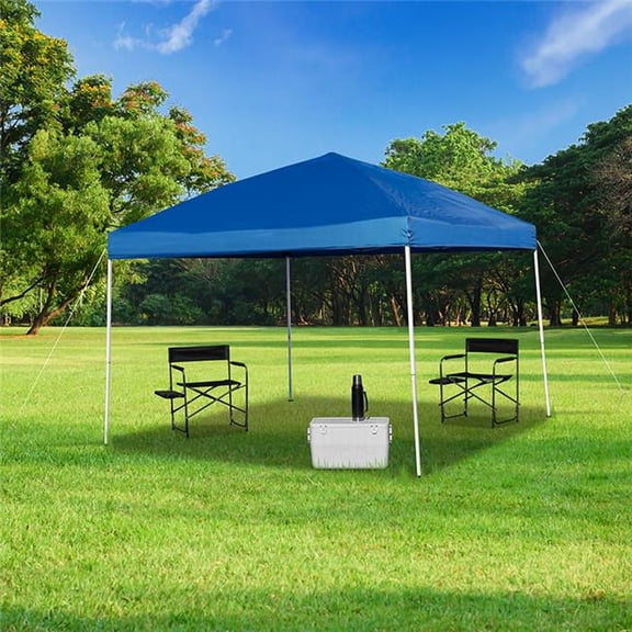 10x10 ft. Blue Outdoor Pop-Up Canopy Tent - Portable & Weather-Resistant