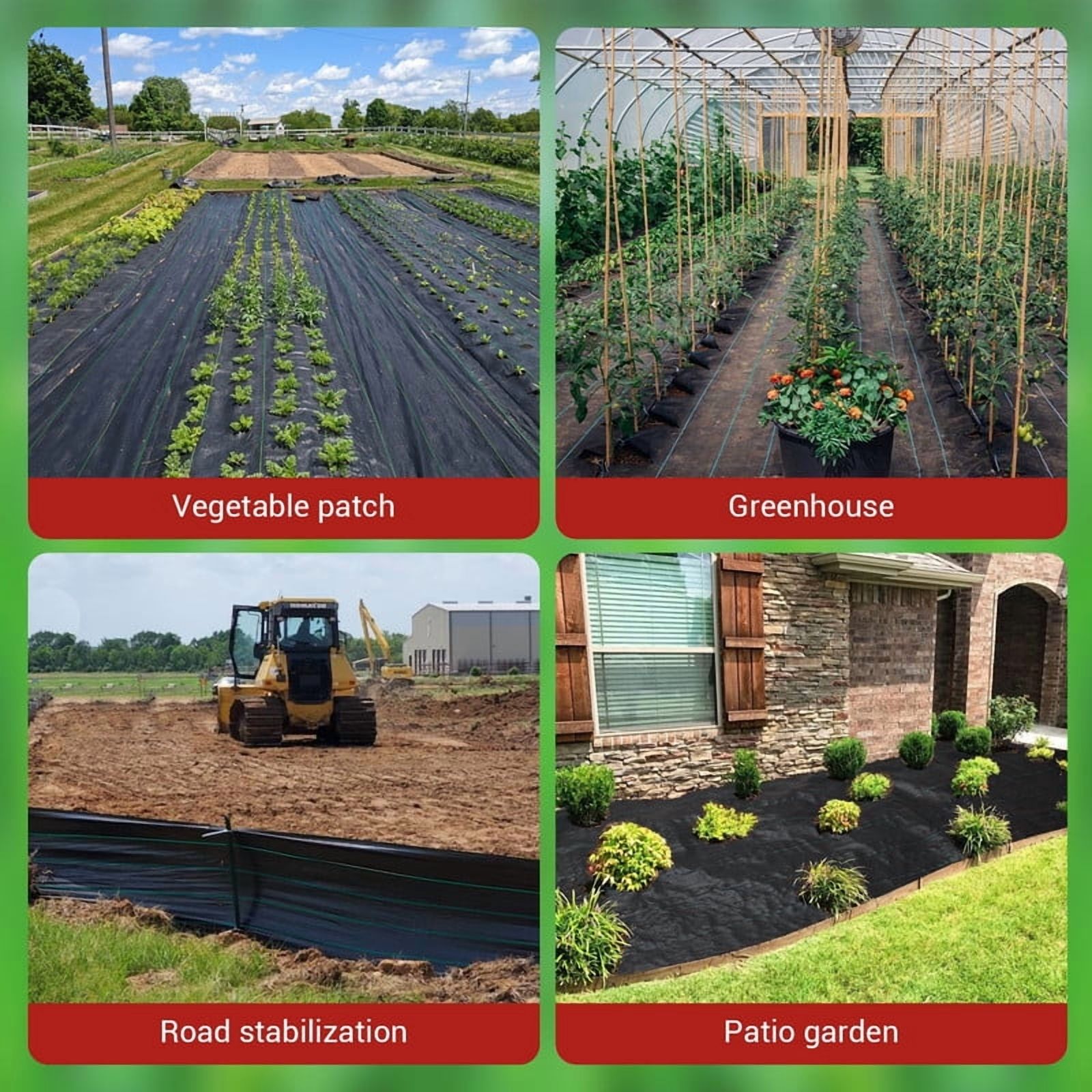 Towallmark Weed Barrier Fabric, 3FT X 300FT Heavy Duty 3.24oz Landscape Fabric, Premium Gardening Ground Cover For Greenhouse Yard Flower Bed Garden