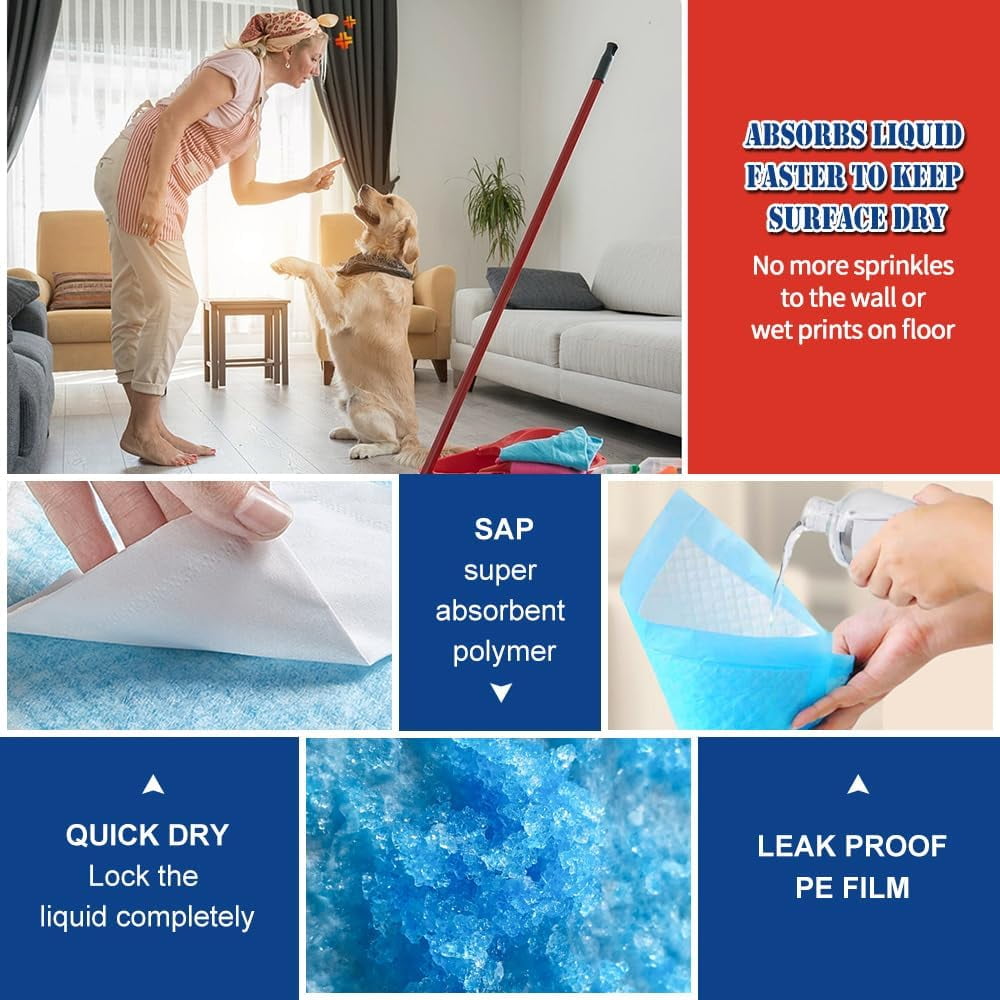 NEZO Extra Large 6-Layer Training Pet Training Pads, 34 x 46 Inches, 120 Count