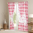 thumbnail image 3 of Manfei Cartoon Xmas Tree Curtains Pack of 2 (42x84 Each) for Kids, Pink Christmas Buffalo Curtains Blackout, Happy New Year Bedroom Curtains, Window Curtains Bedroom Decor, 3 of 6