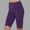 Purple, variant on Crunowin Women's Solid Color Yoga Shorts, with Lace Trim Seamless Workout Biker Shorts Army Green L