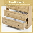 thumbnail image 4 of WIRRYTOR Garde-Robe Moderne en Métal à 2 Portes avec Tiroirs de Rangement et Tringle à Vêtements, Autoportante pour Chambre, 4 of 7