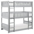 thumbnail image 1 of Lexicon Orion Transitional Wood Triple Twin Bunk Bed in Gray, 1 of 4