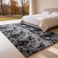 thumbnail image 2 of Area Rugs for Living Room Bedroom, 6'x9' Soft Fluffy Shag Indoor Floor Carpet for Living Room Bedroom Dining Room Office Home Decor, Black, 2 of 6