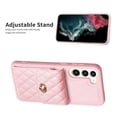 thumbnail image 3 of Dteck Wallet Case for Samsung Galaxy S22, Cute Luxury Bag Design, Elegant Purse Flip Card Pouch Cover Soft PU Leather Case with Shoulder Strap,Pink, 3 of 6