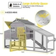 thumbnail image 5 of Aivituvin Chicken Coop Hen House with Wheels Wooden Poultry Cage for 2-4 Chickens Outdoor, 5 of 8