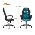 thumbnail image 3 of YRLLENSDAN Ergonomic Adults Racing Leather Gaming Chair, Blue/Black, 3 of 8