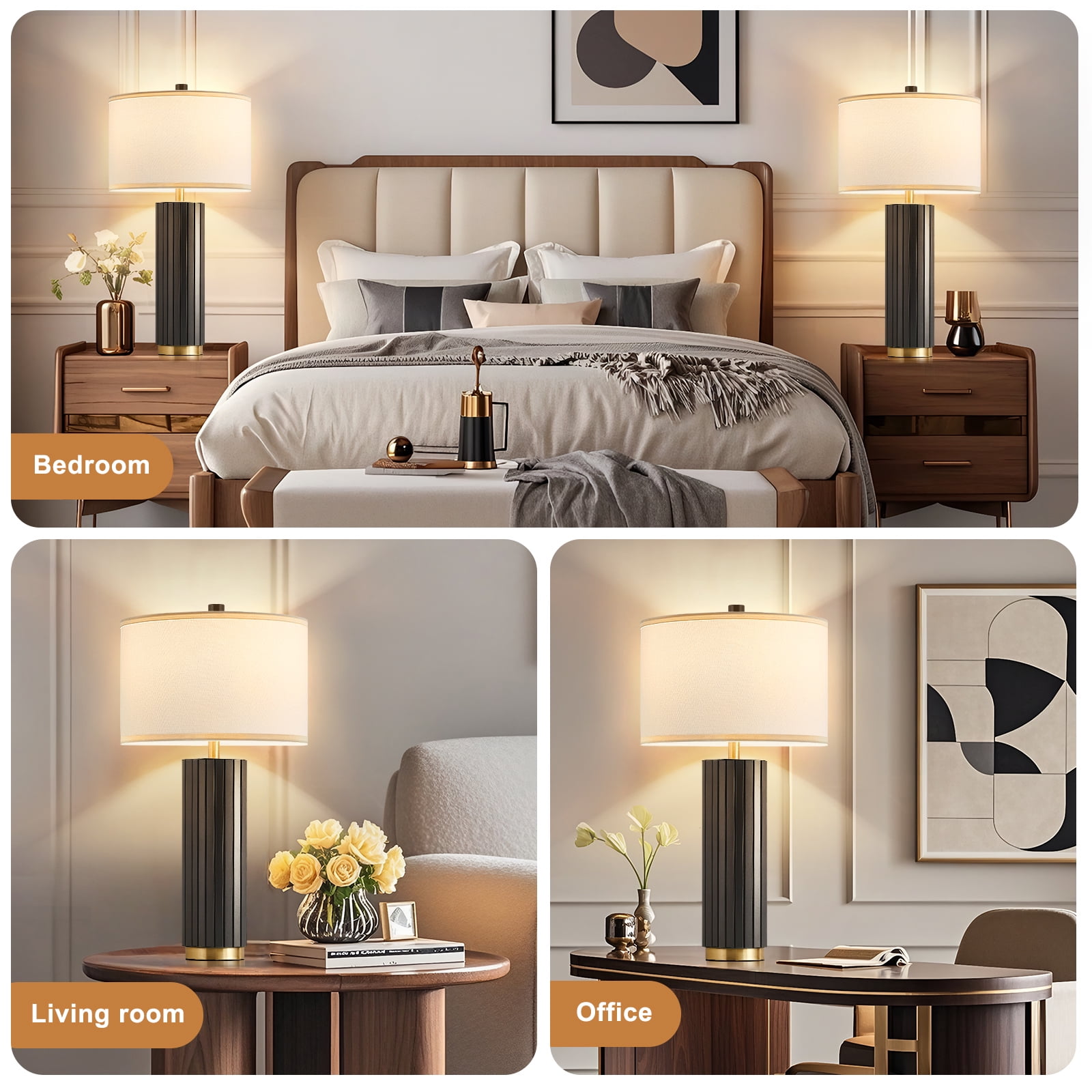 NATYSWAN 28-Inch Industrial Metal Table Lamp with Rotary Switch, Vintage Style for Desk, Living Room, and Bedroom（Bulb Not Included）