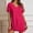 Pink, variant on TaTaai Women's V-Neck Short Sleeve Beach Cover Up Dress with Relaxed Fit, Solid Color, and Versatile Swimsuit Cover Up Style Gift