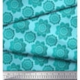 thumbnail image 2 of Soimoi Poly Georgette Fabric Floral Mandala Print Sewing Fabric Yard 52 Inch Wide, 2 of 3