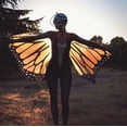 thumbnail image 4 of Ladies Colorful Soft Fabric Butterfly Wings Fairy Nymph Pixie Costume Shawl Beach, 4 of 5